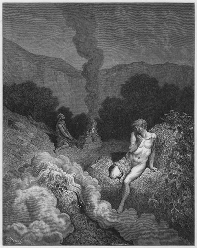 Cain and Abel offering their sacrifices by Gustave Dore